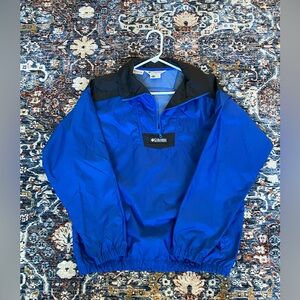 COLUMBIA Youth BOYS Windbreaker 90’s Vintage Blue & Black Size 14/16 Men’s Small